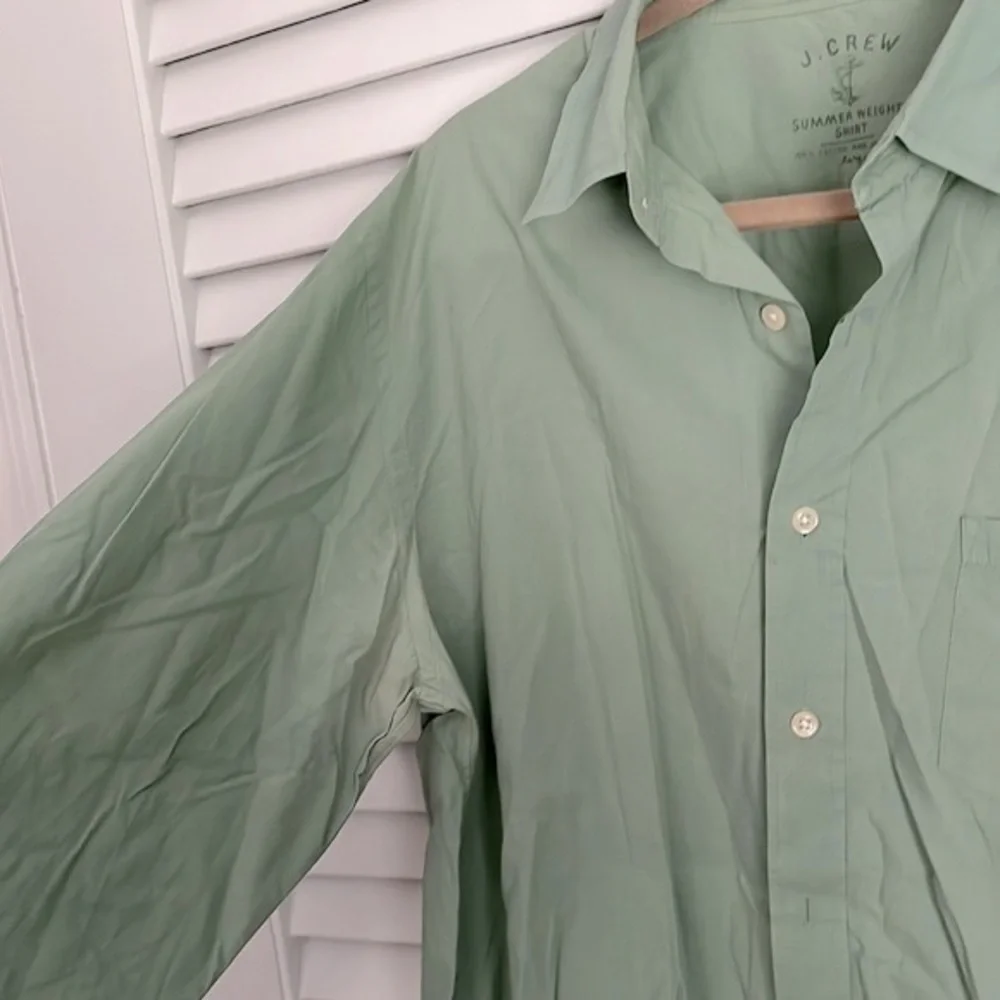 J Crew Summer Weight Shirt in Green